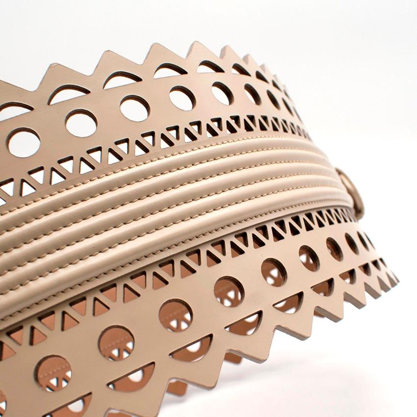 Alaia Beige Leather Waist Belt 2