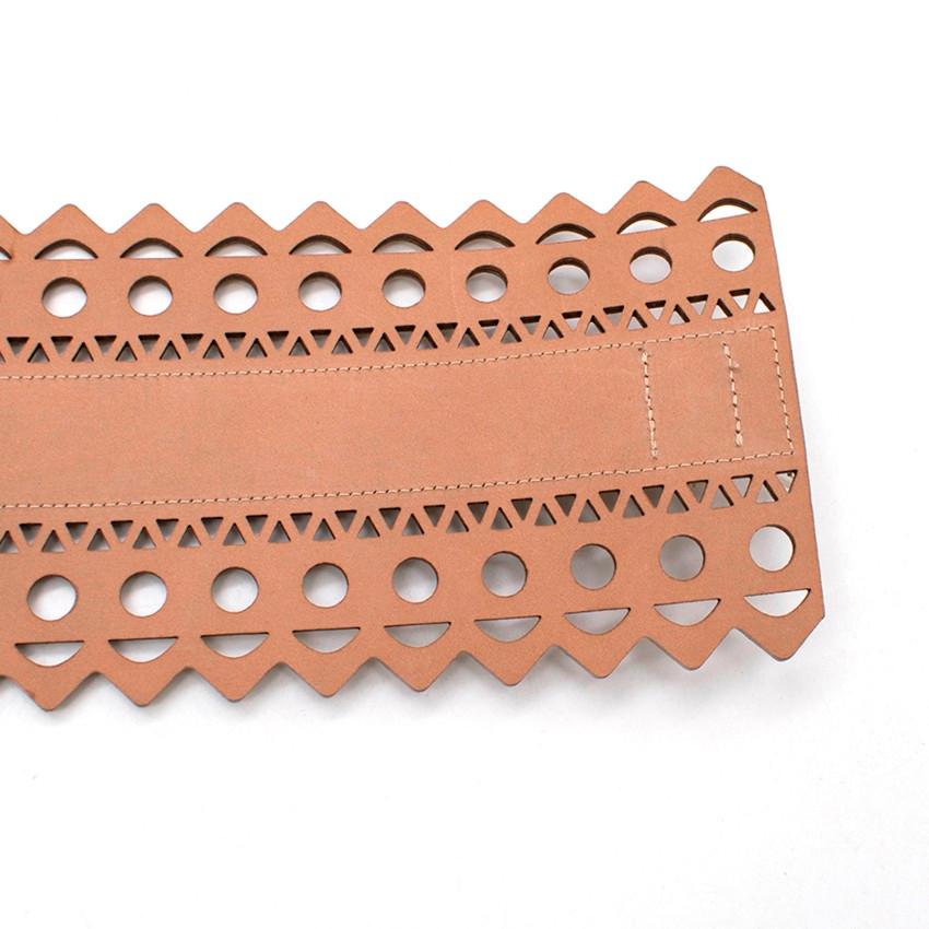 Alaia Beige Leather Waist Belt 4