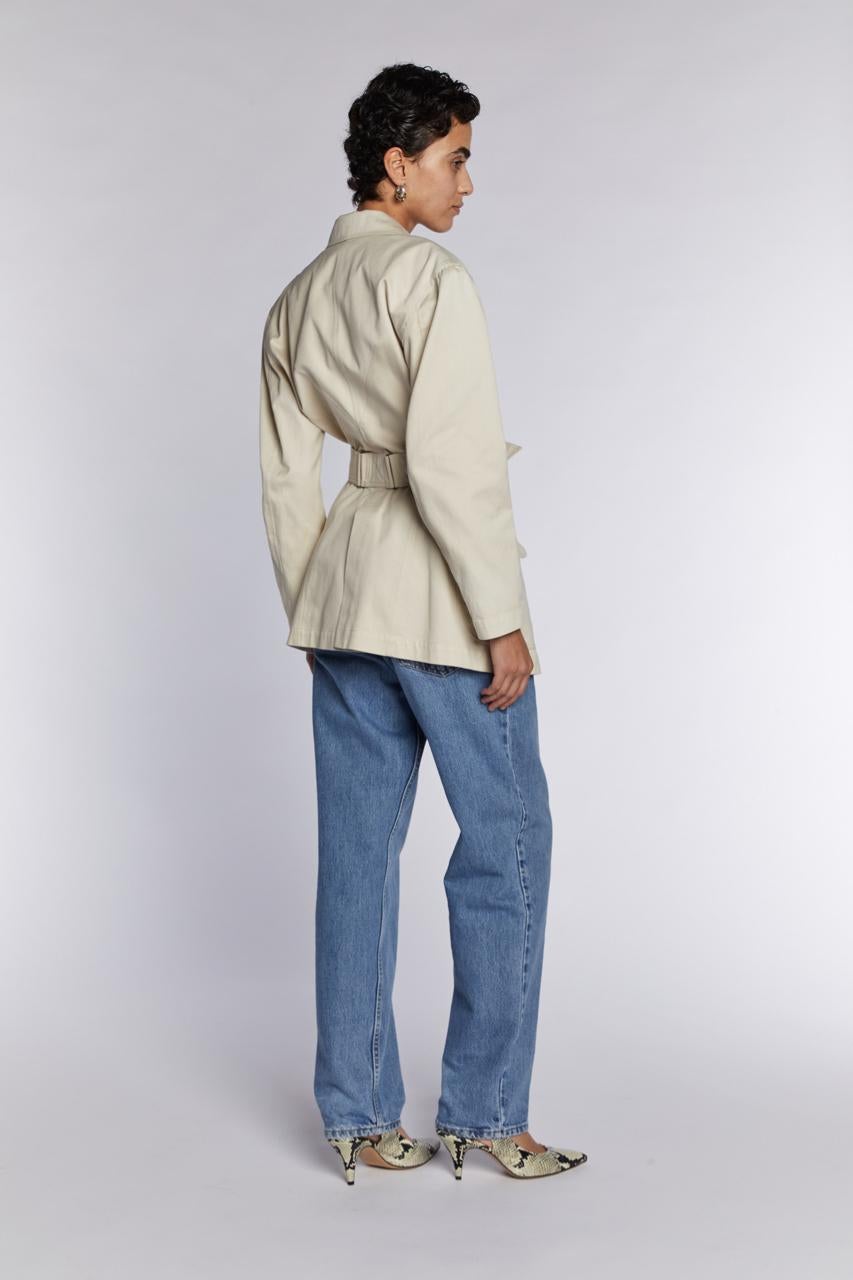 Alaïa Belted Jacket with Metal Buttons S/S 1987 For Sale 6