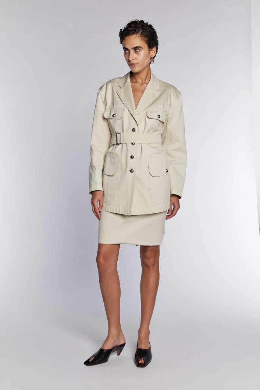 Alaïa Belted Jacket with Metal Buttons S/S 1987 For Sale 8