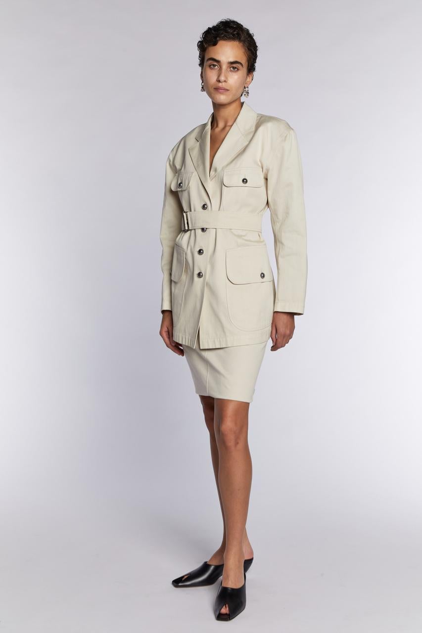 Alaïa Belted Jacket with Metal Buttons S/S 1987 For Sale 9