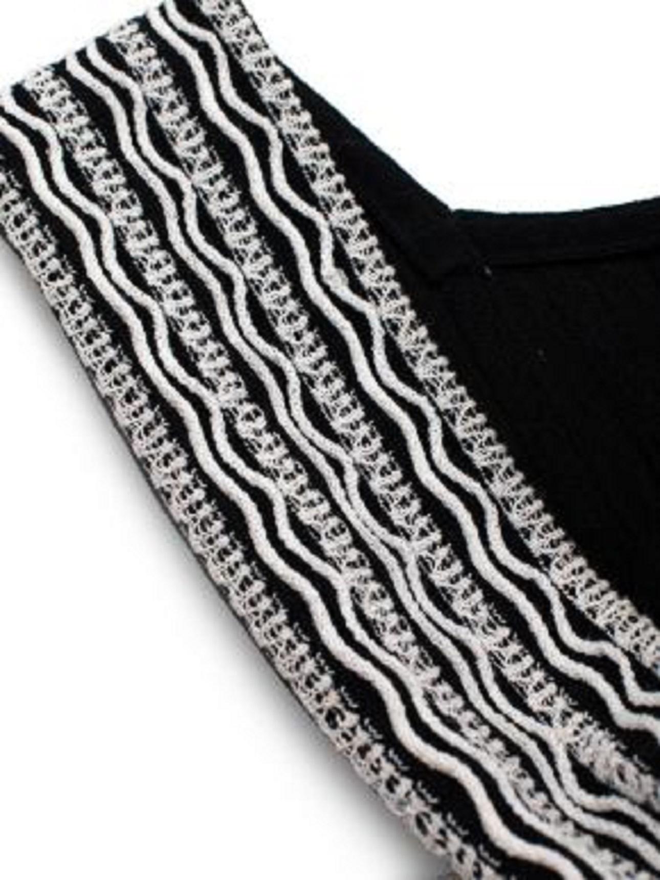 Alaia Black and White Knitted Skater Dress 3