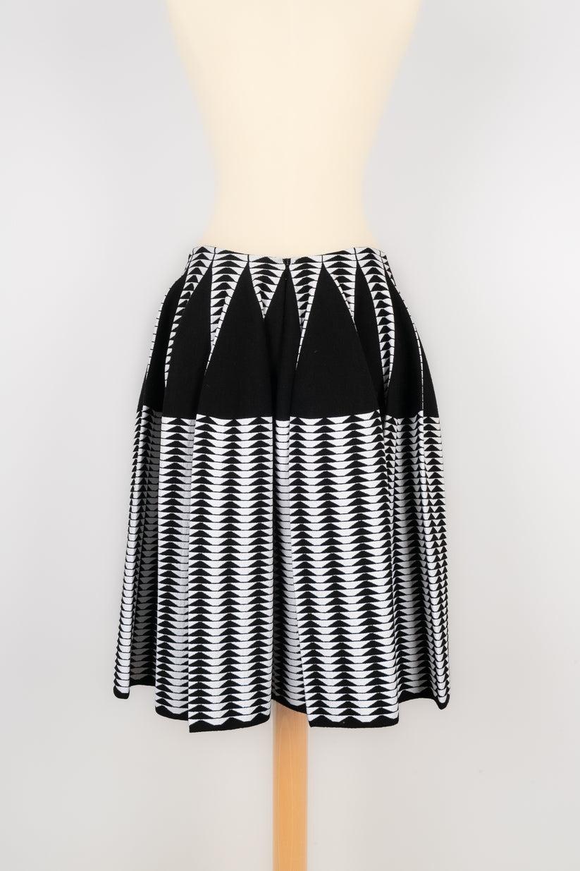 Alaïa Black and White Mesh Flared Skirt, 2014/2015 For Sale 1