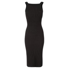 Alaïa Black Bodycon Knee-Length Dress Size XS