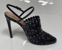 Bottines noires à talons aiguilles Alaia, Taille 37,5
