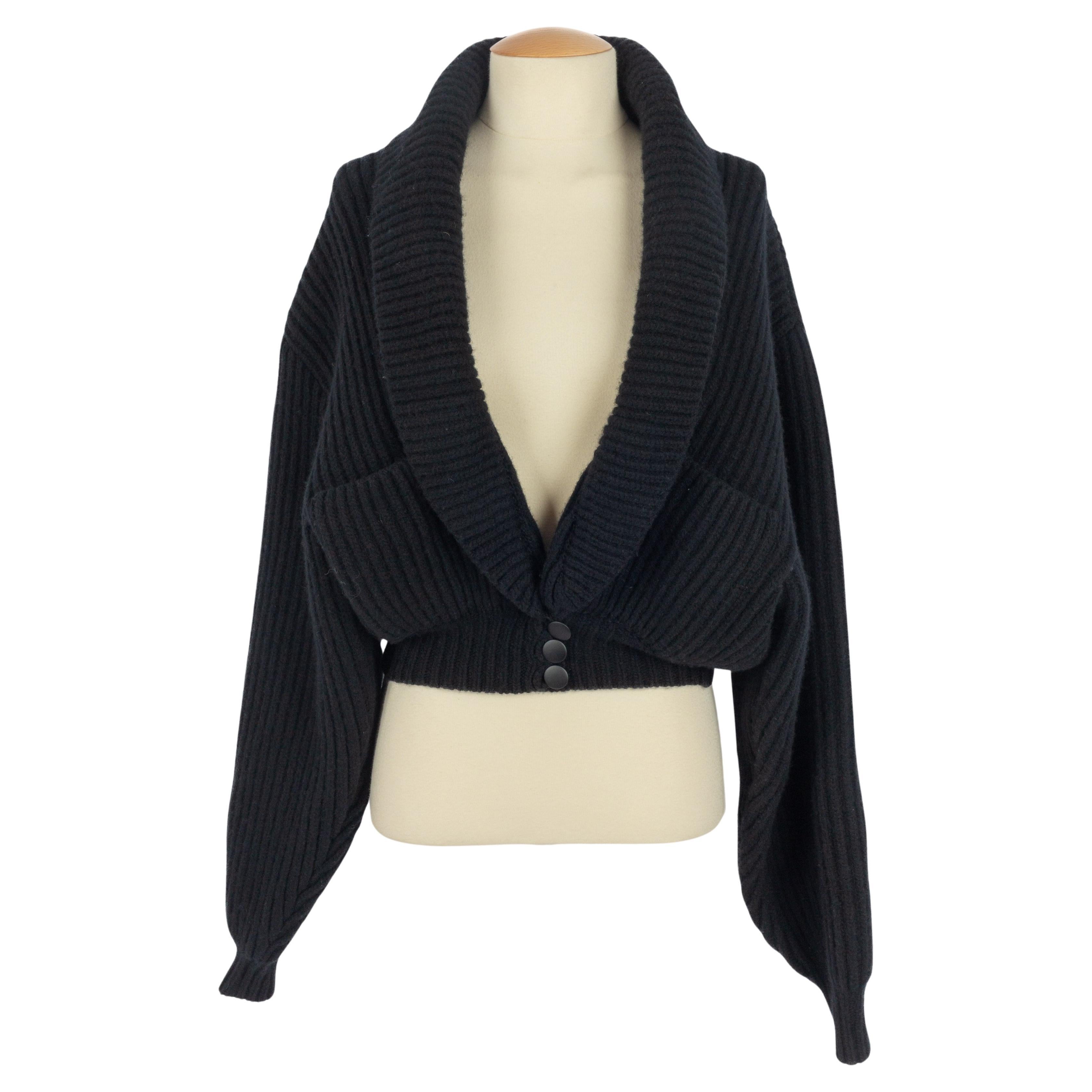 Cárdigan negro Alaïa en venta