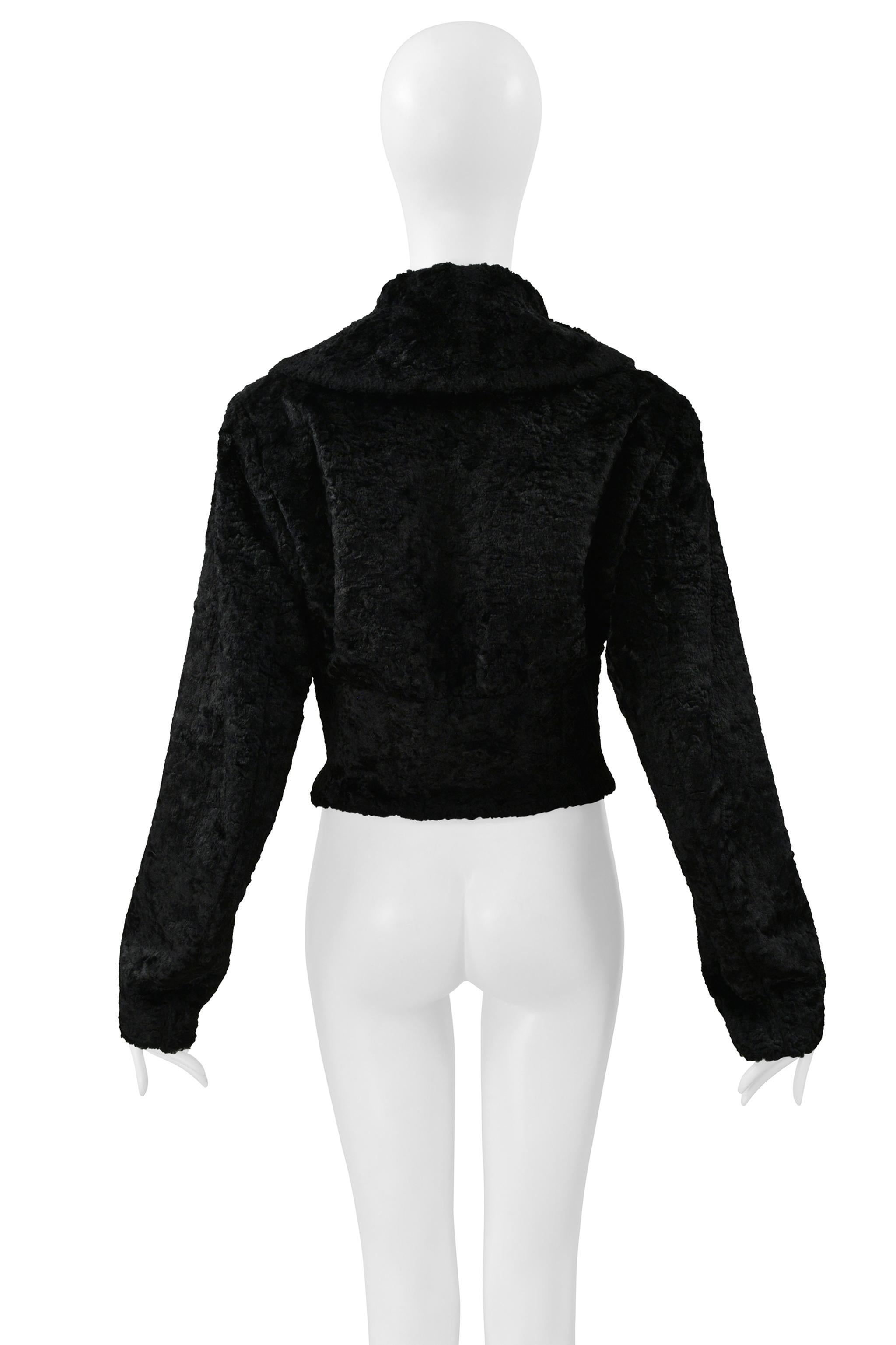 Alaia Black Chenille Double Breasted Jacket 1992 For Sale 1
