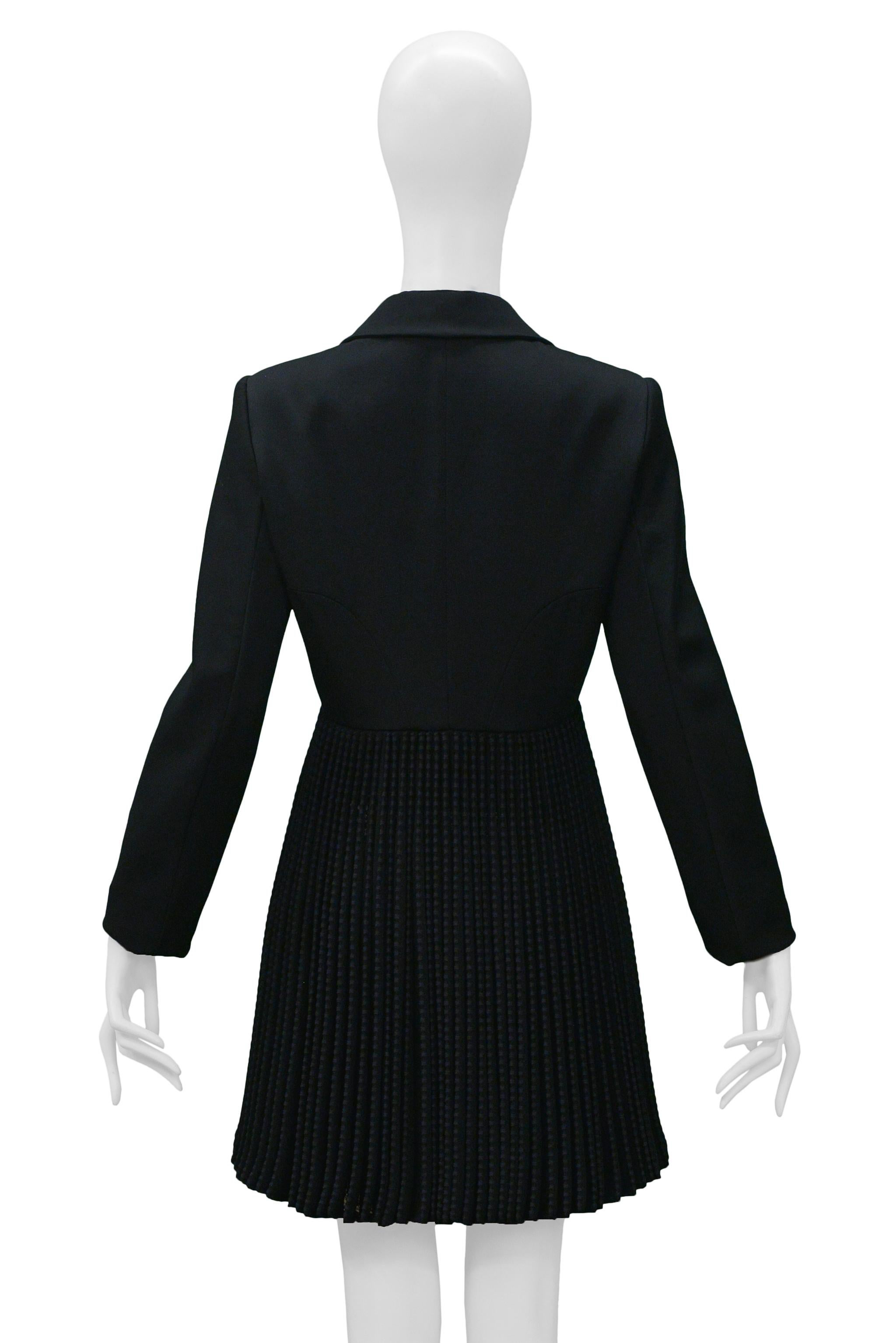 Alaia Black Coat With Pleated Lace Skirt 2