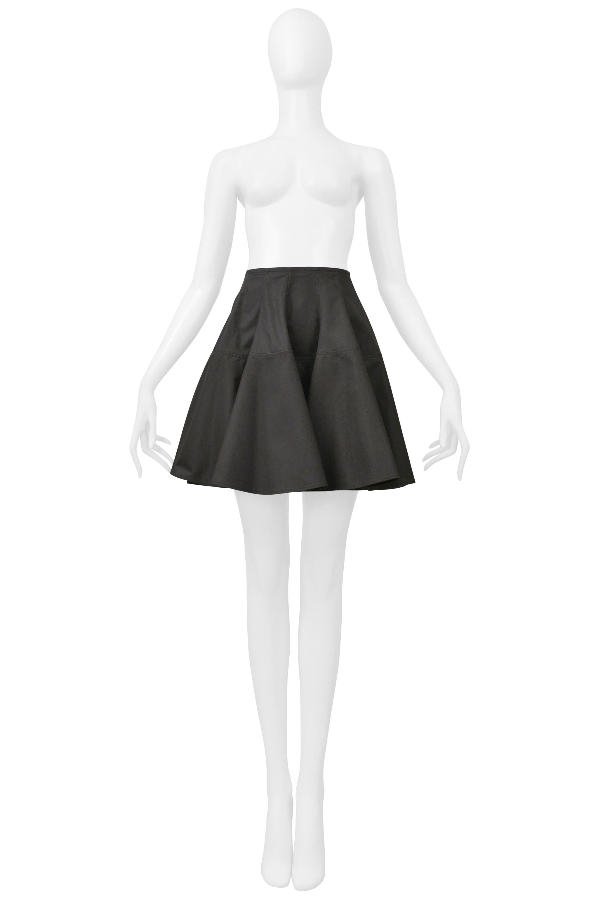 Alaia Black Cotton Mini Sweetheart Skirt With Panels In Good Condition In Los Angeles, CA