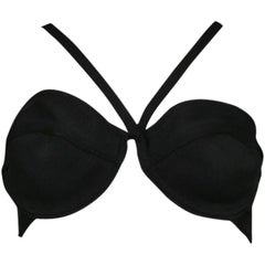 Alaia Black Criss Cross Bra 1990's