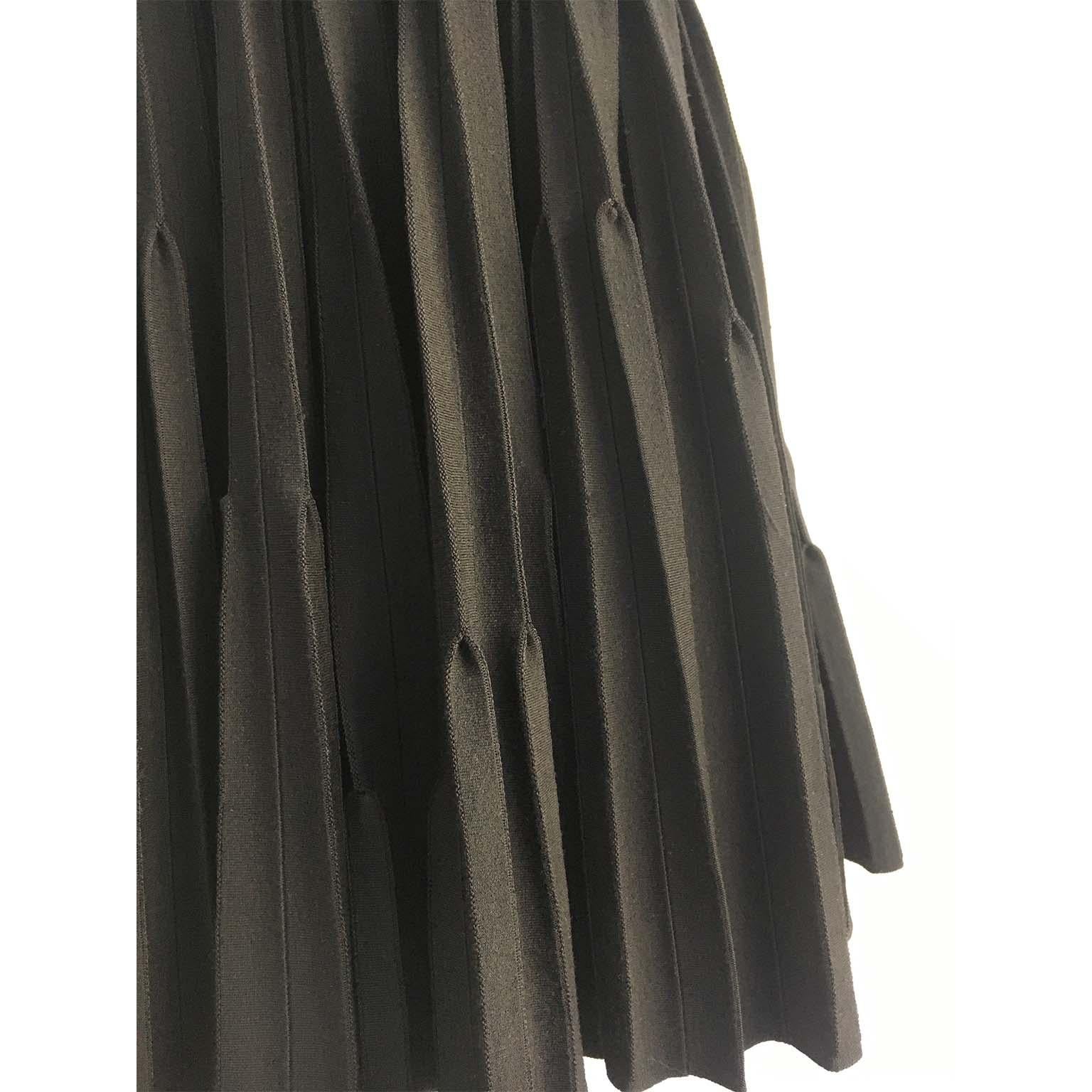 double pleated skirt