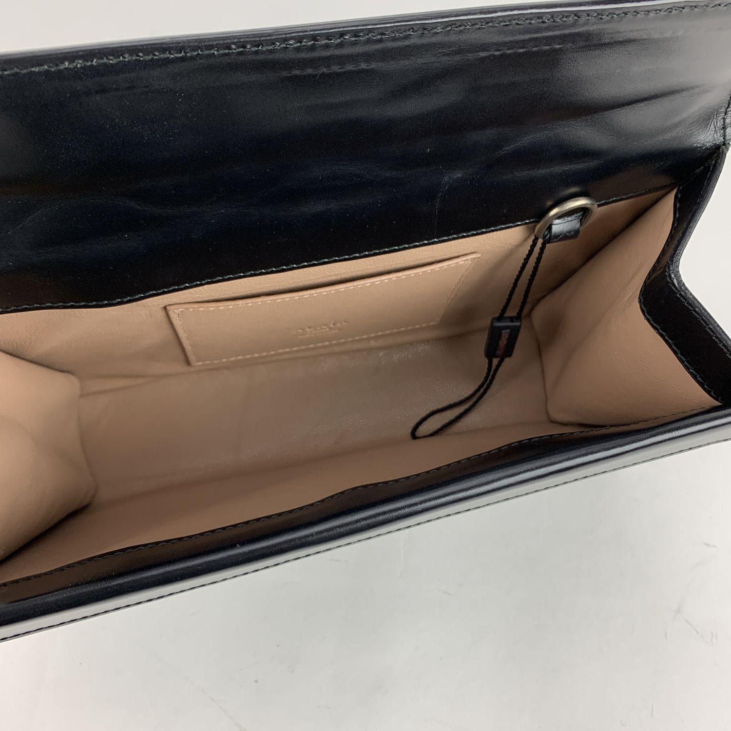 Alaia Black Embossed Leather Clutch Bag Handbag with Studs 3