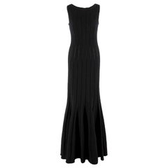  Alaia Black Fitted Fishtail Gown - Size US 10