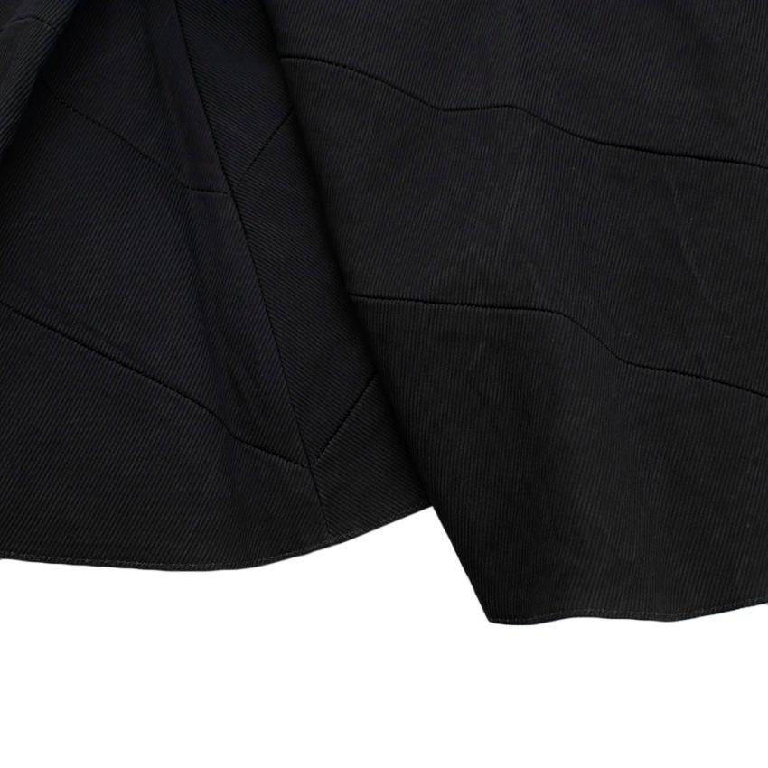 Women's Alaia Black Flared Pleated Mini Skirt - Size Estimated S 