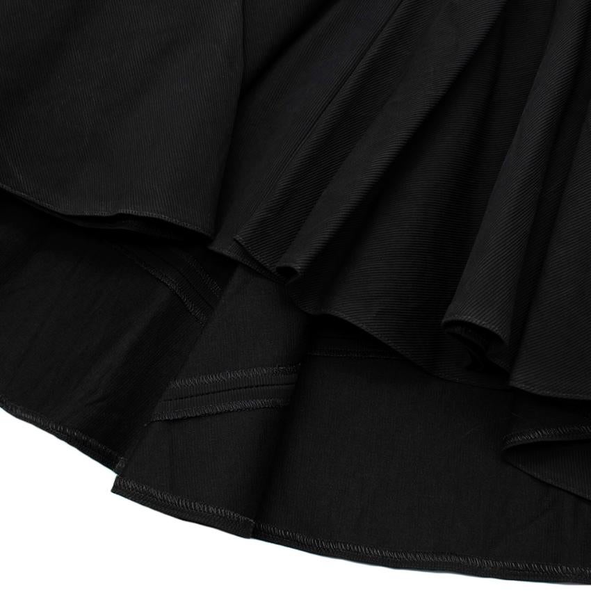 Alaia Black Flared Pleated Mini Skirt - Size Estimated S  2
