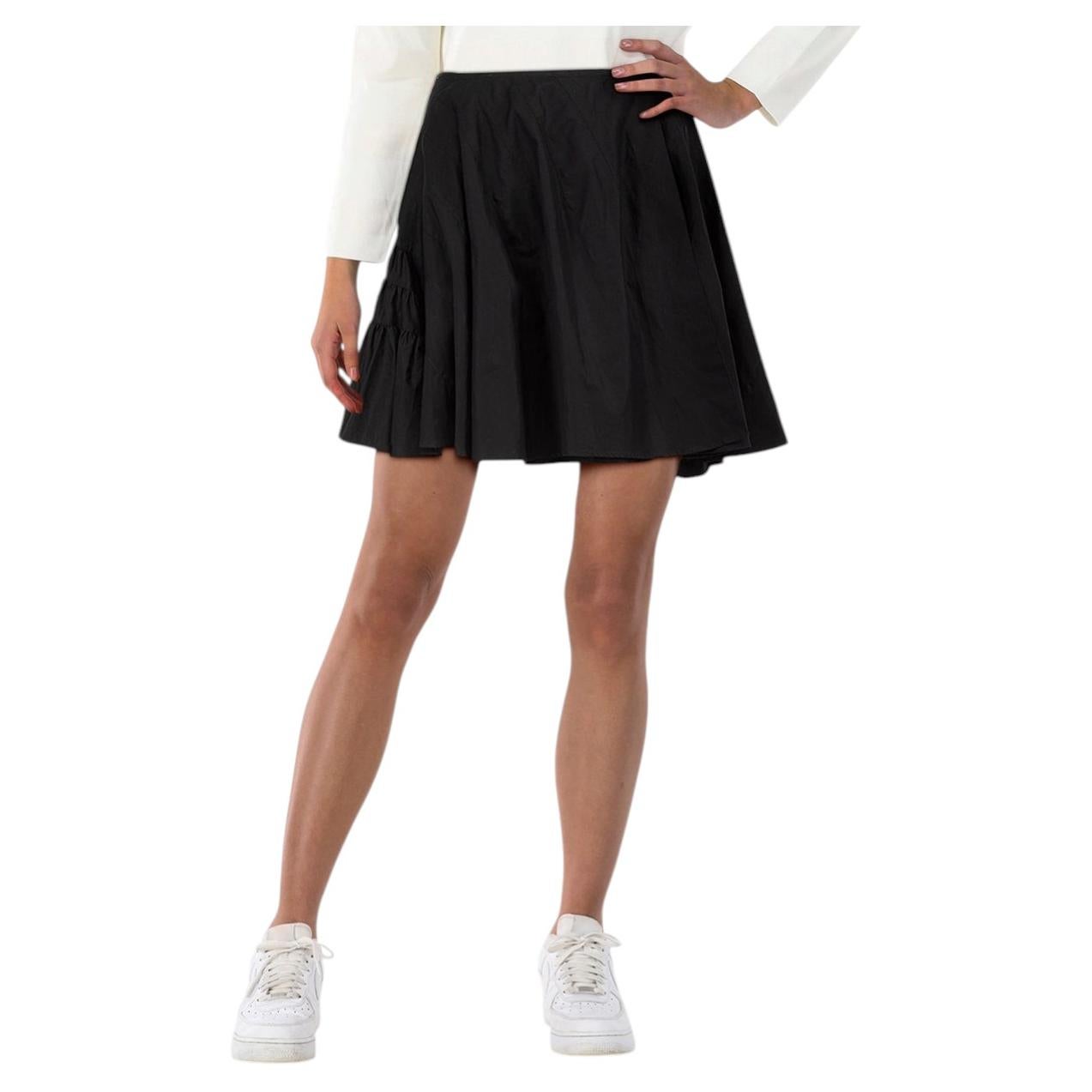 Alaïa Black Flared Ruffle Skirt Size M