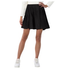 Alaïa Black Flared Ruffle Skirt Size M