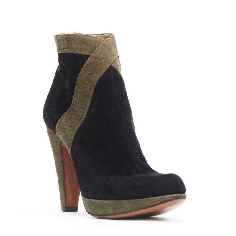 ALAIA bottines à talon haut en cuir velours noir vert à plateforme croisée EU36
Référence : CC/SSLG00363
Marque : Alaia
Designer : Azzedine Alaia
MATERIAL : Suède
Couleur : noir, vert
Motif : Solide
Fermeture : Zip
Fabriqué en : Italie

CONDITION