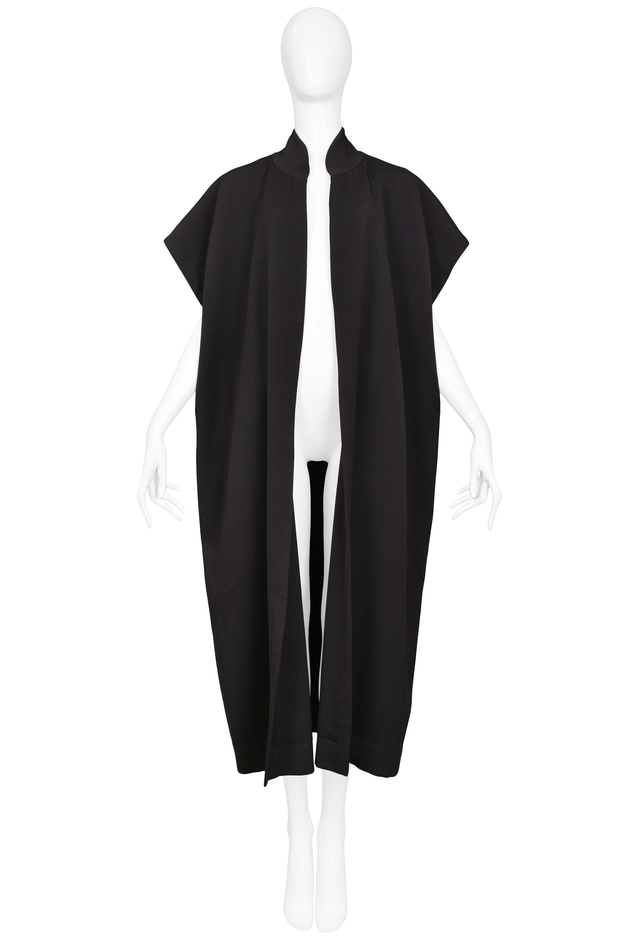 Alaia Black Hooded Cape 1980s In Excellent Condition In Los Angeles, CA