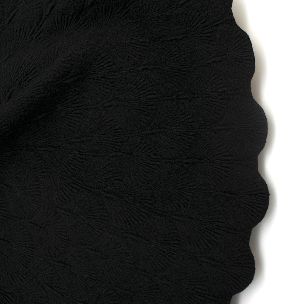 Alaia Black Jacquard-knit Scalloped Wool Mini Dress	36 5