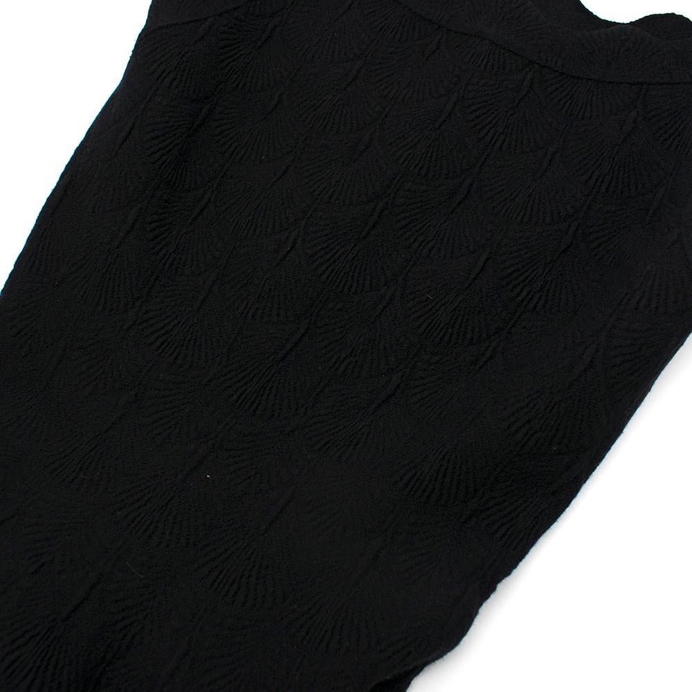 Alaia Black Jacquard-knit Scalloped Wool Mini Dress	36 2