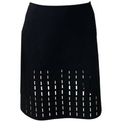 ALAIA Black Knee Length Skirt 