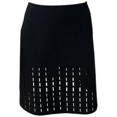 ALAIA Black Knee Length Skirt