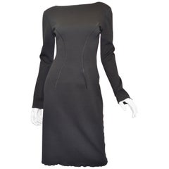 Alaia Black Knit Bodycon Dress