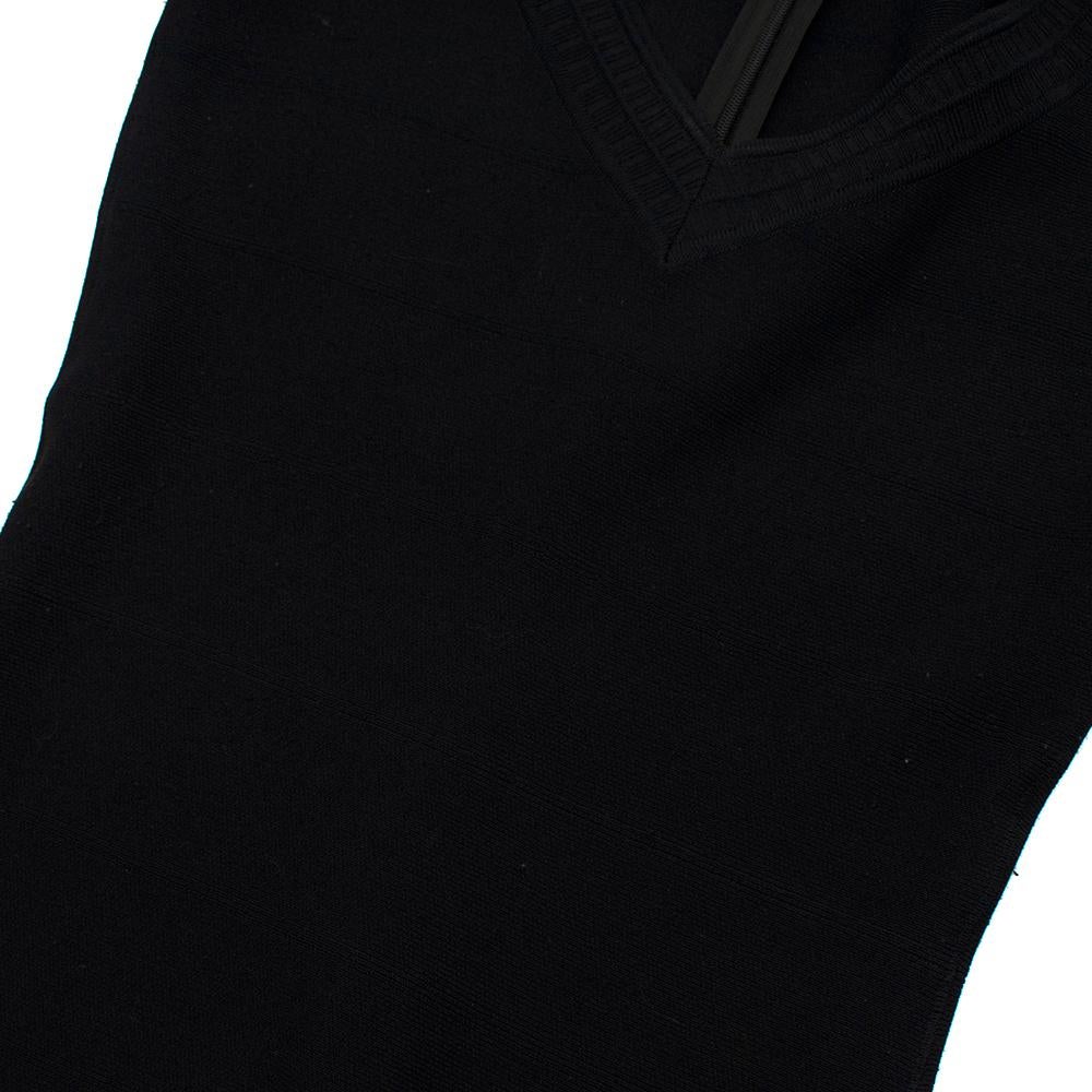 Alaia Black Knit Midi Fit & Flare Dress - Size S  For Sale 2