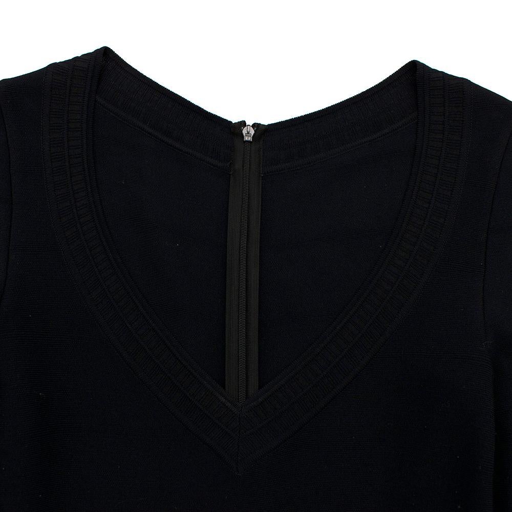 Alaia Black Knit Midi Fit & Flare Dress - Size S  For Sale 3