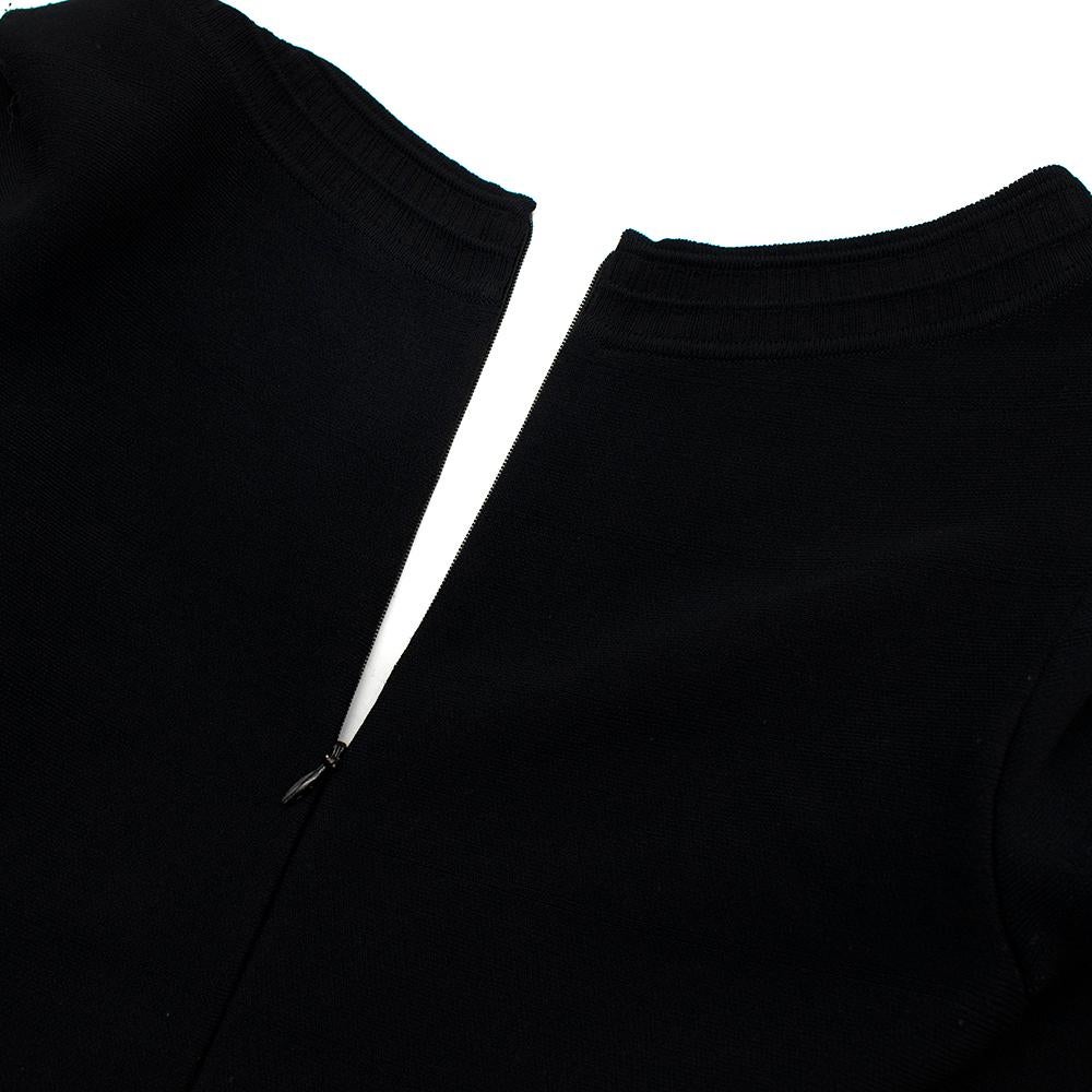 Alaia Black Knit Midi Fit & Flare Dress - Size S  For Sale 4