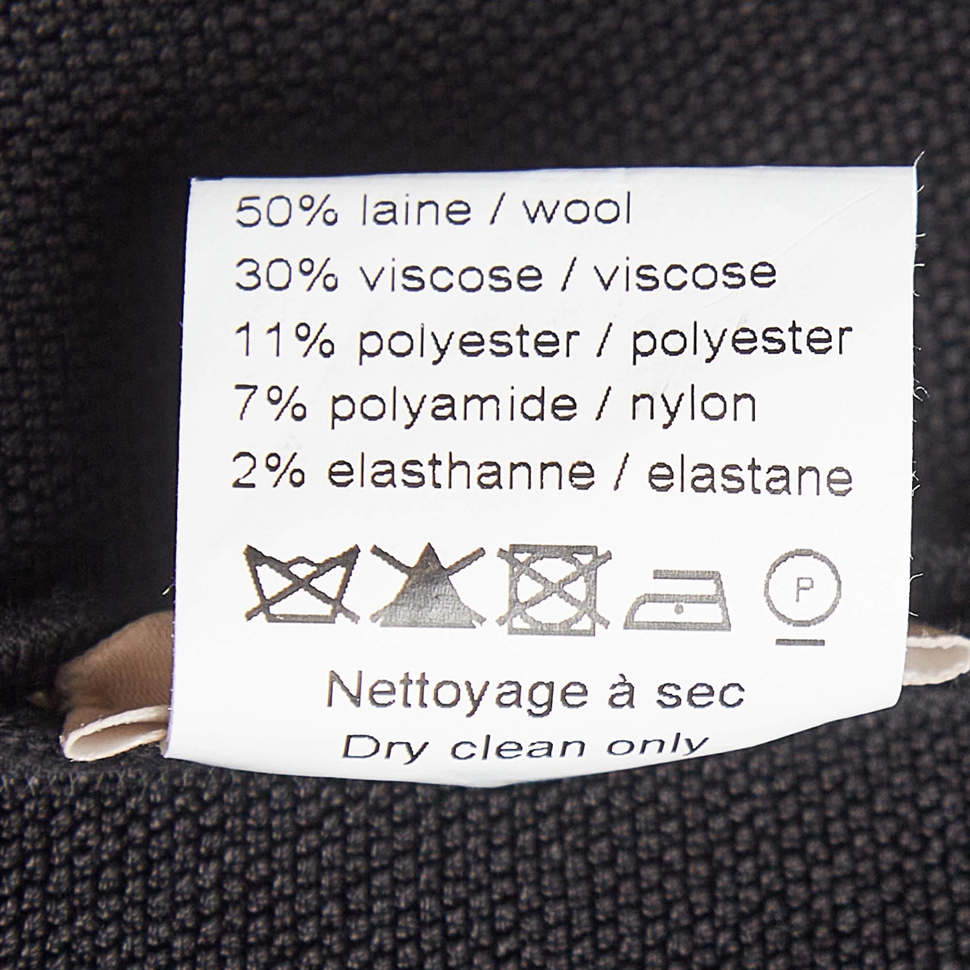 Women's Alaia Black Knit Scallop Cut-Out Hem Flared Mini Skirt M For Sale
