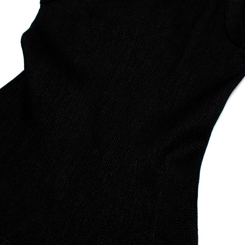 Alaia Black Knitted Sleeveless Tiered Dress - Size US 6 4