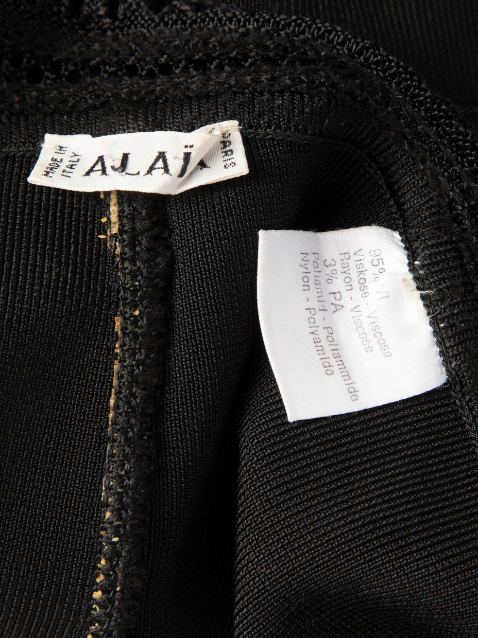 Alaïa Black Lace Mini Skirt Size M For Sale 2