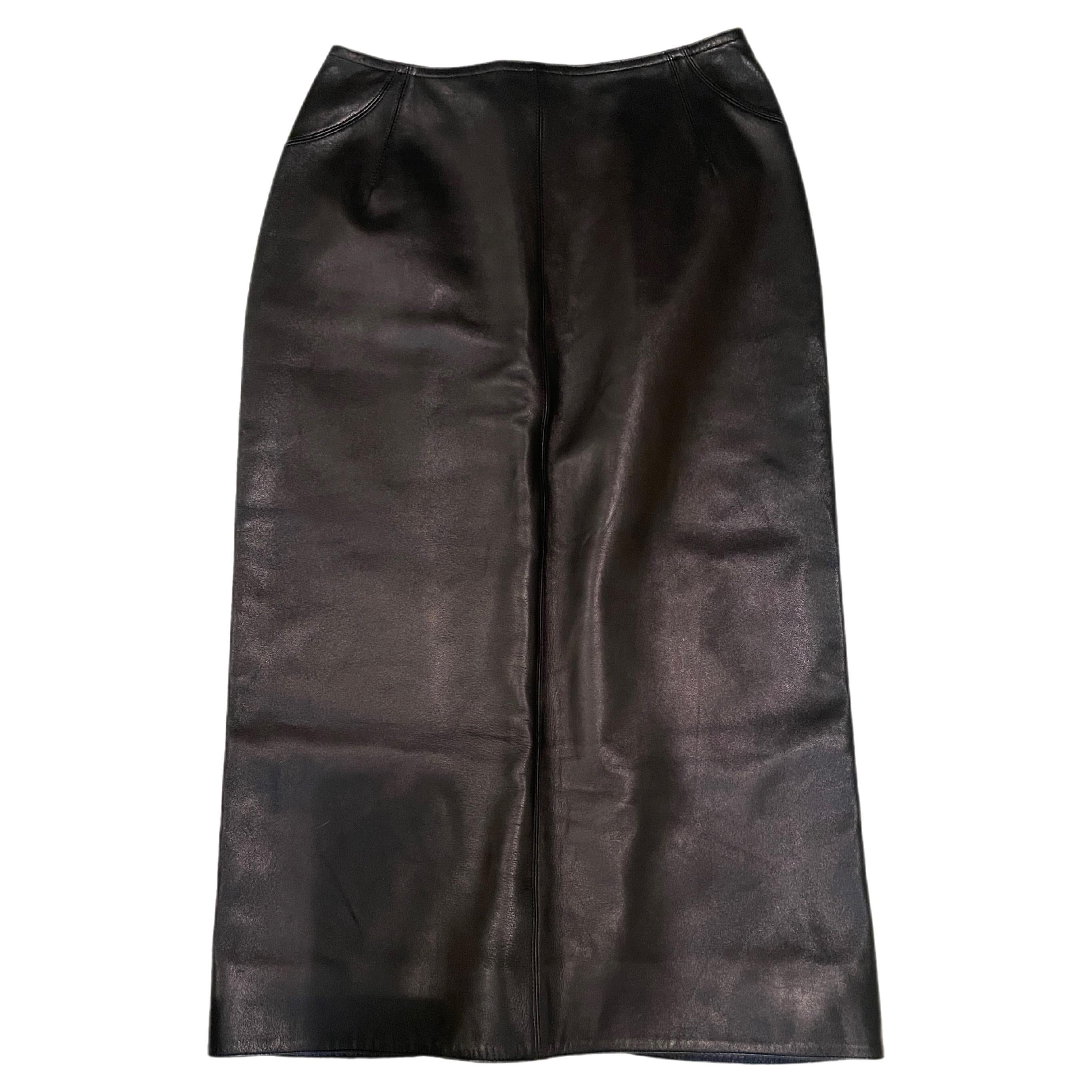 ALAIA black lamb leather skirt - SEXY