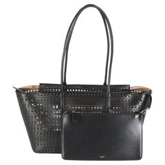 Alaia Black Laser Cut Calfskin Neo Mina 32