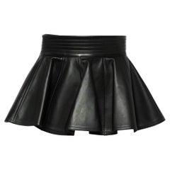 ALAIA black leather 2024 SKIRT WAIST Belt 38