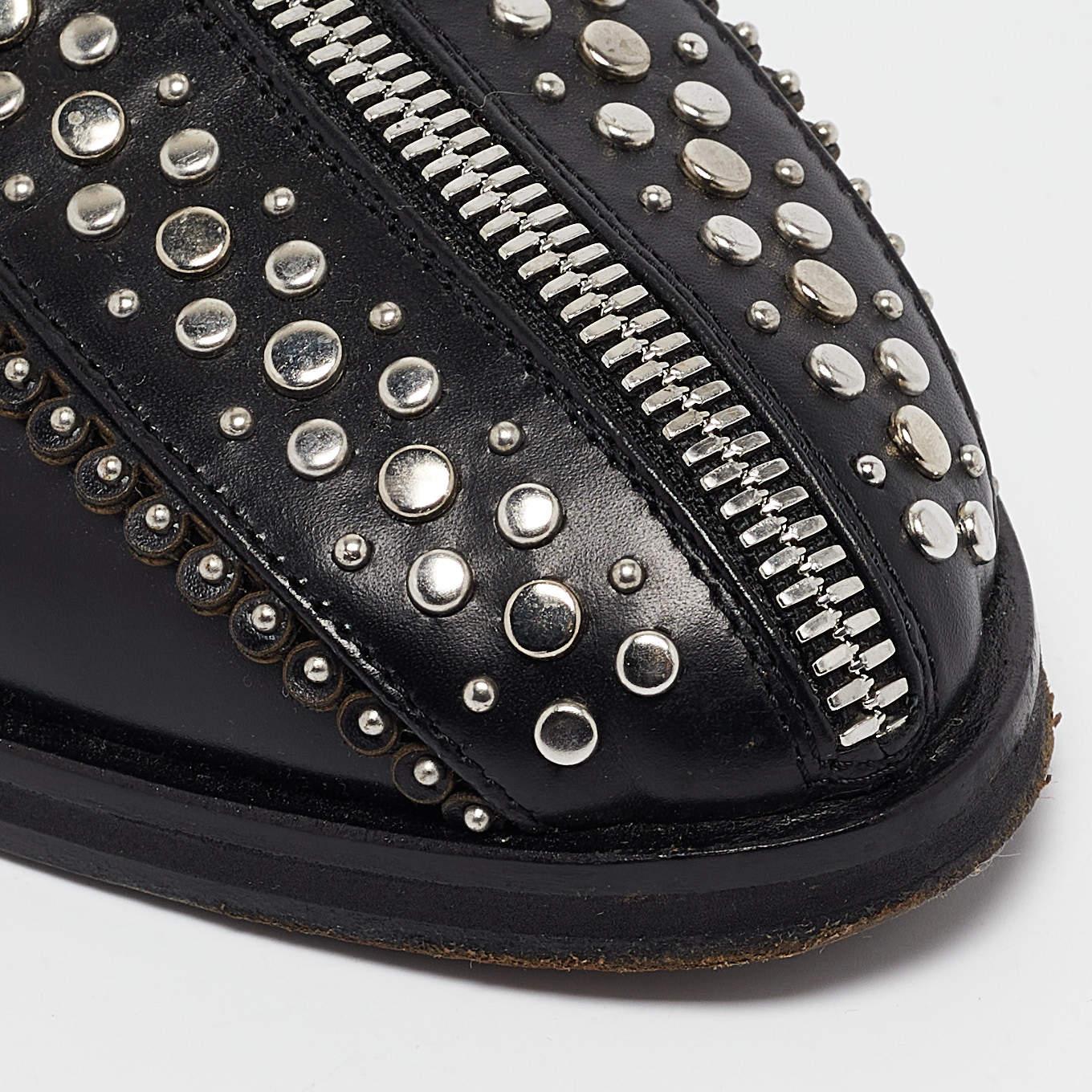 Alaia - Bottines en cuir noir 35.5 2