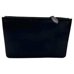 Vintage Alaia Black Leather Clutch 