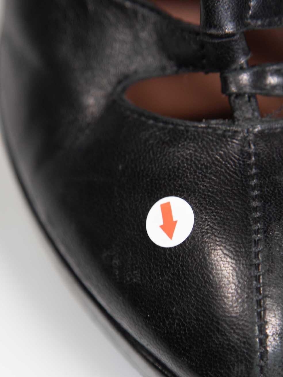 Alaïa Black Leather Cutout Knee High Boots Size IT 39 For Sale 3