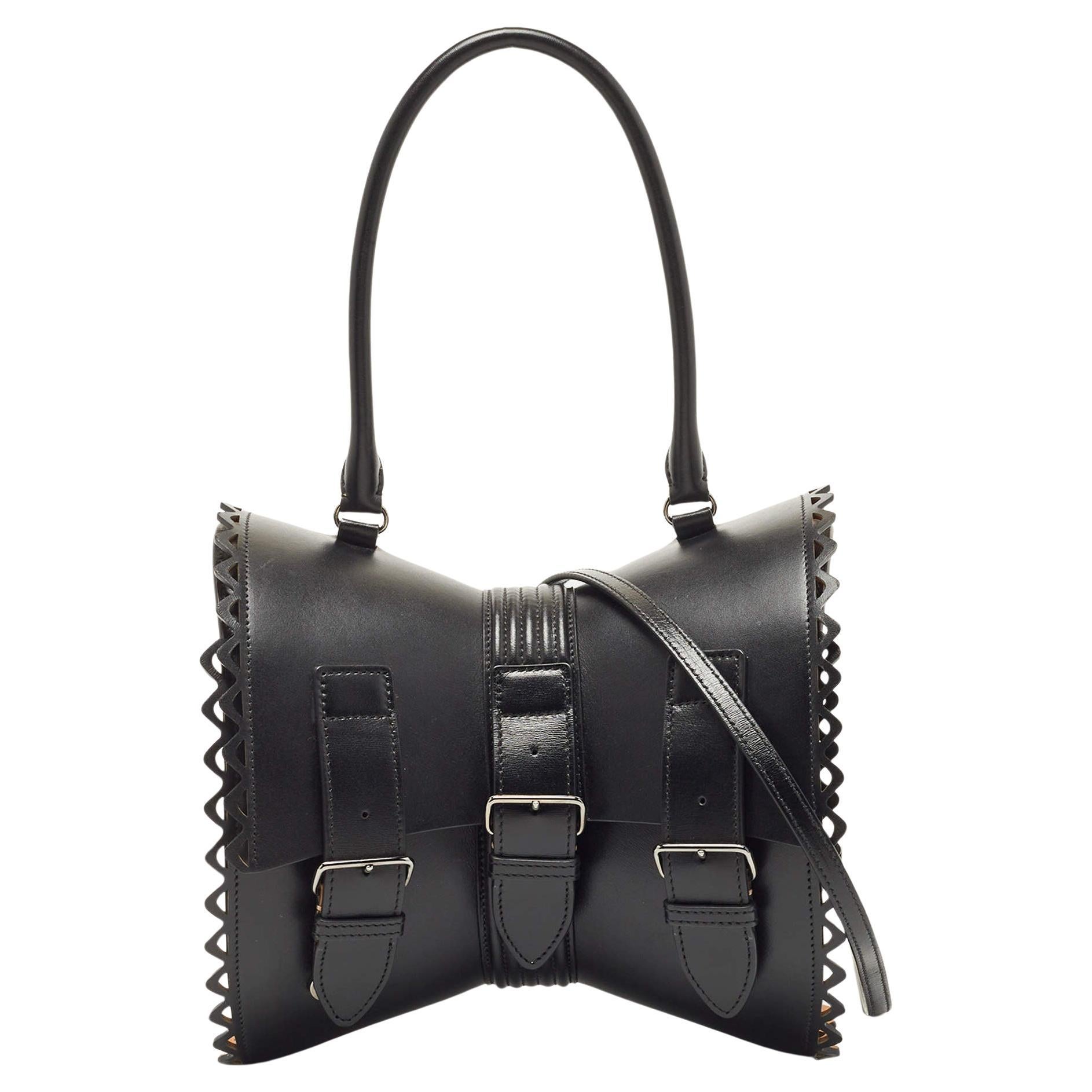 Alaia Black Leather Edition 1992 Corset Bag