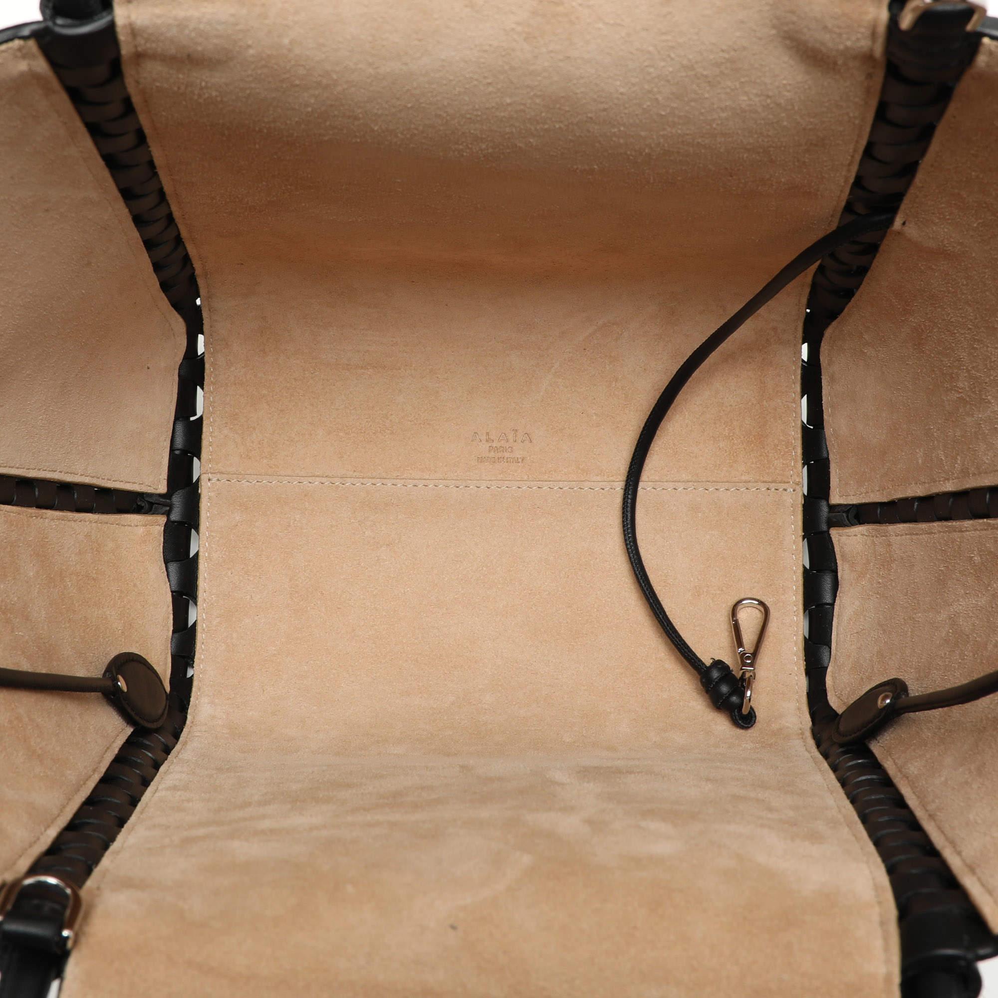 Alaia Black Leather Le Hinge Tote 3