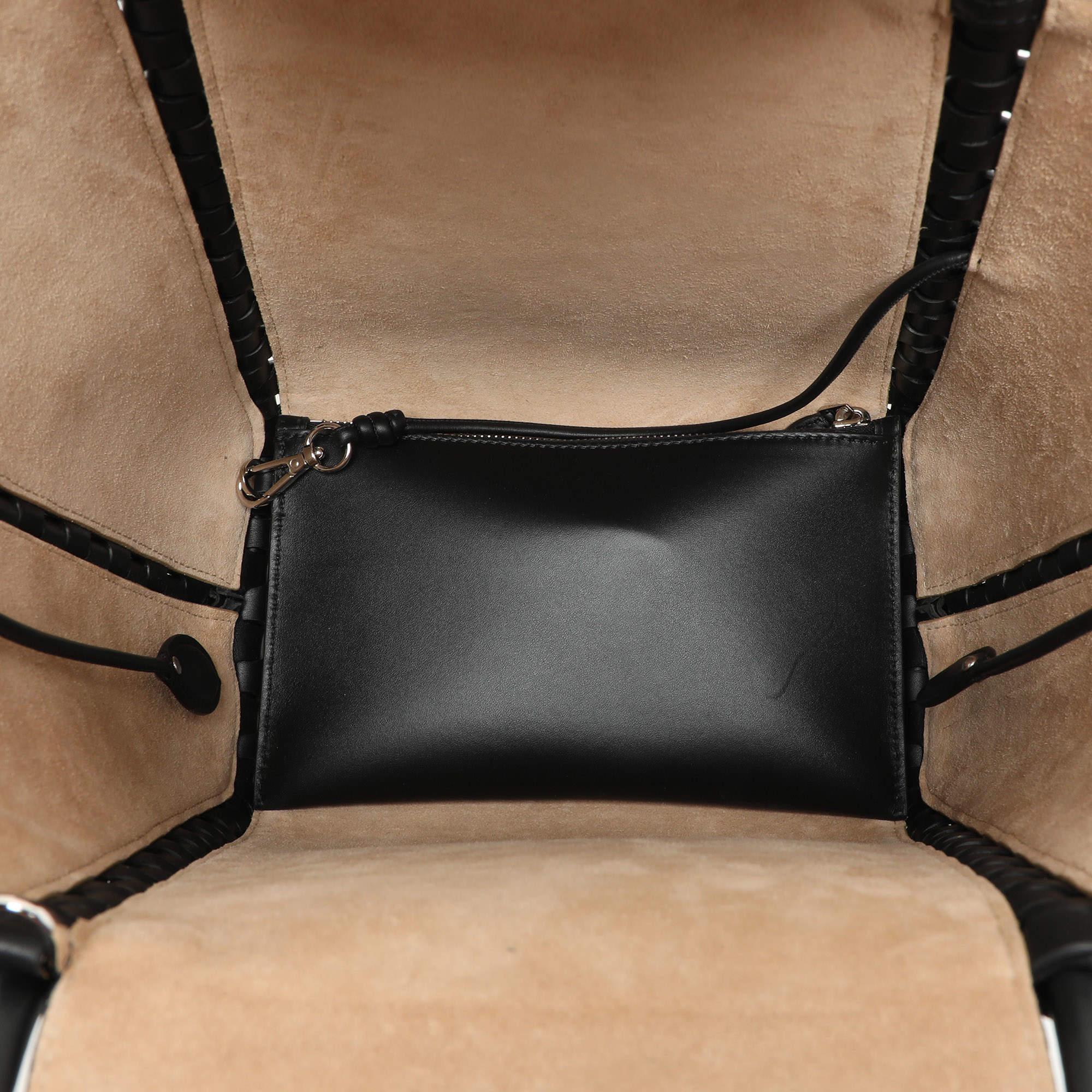 Alaia Black Leather Le Hinge Tote 4