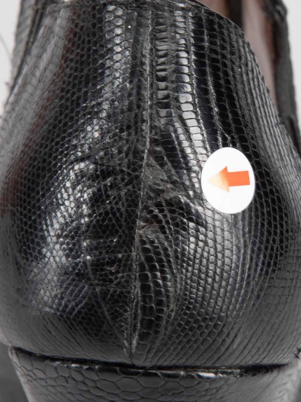 Alaïa - Tacchi in pelle nera con stampa lucertola Taglia IT 36 in vendita 2