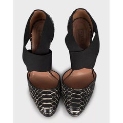 Alaïa Black Leather Stiletto Snakeskin Heels Sz.39