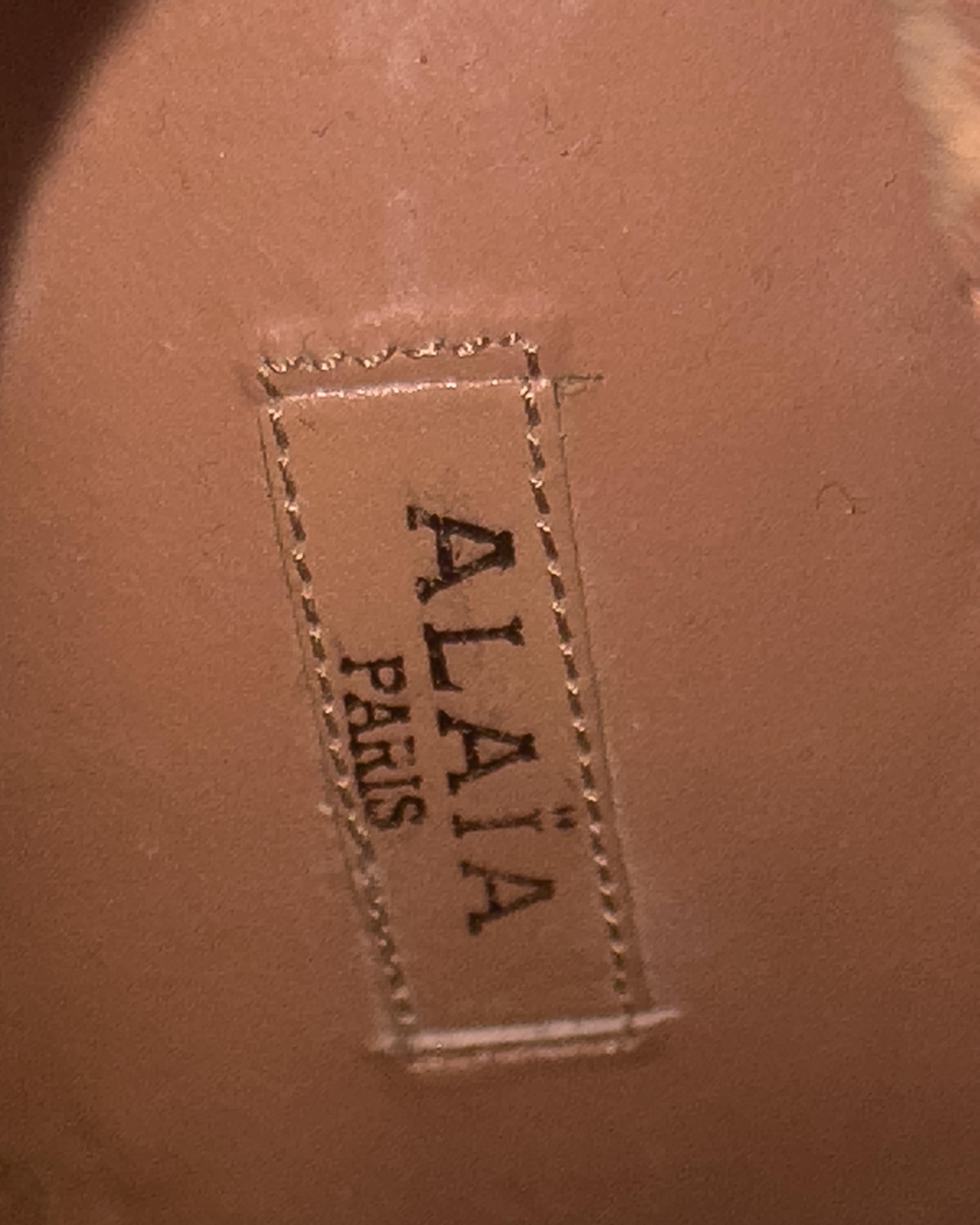 Botines Alaia de piel negra inspirados en los vaqueros del oeste en venta 2