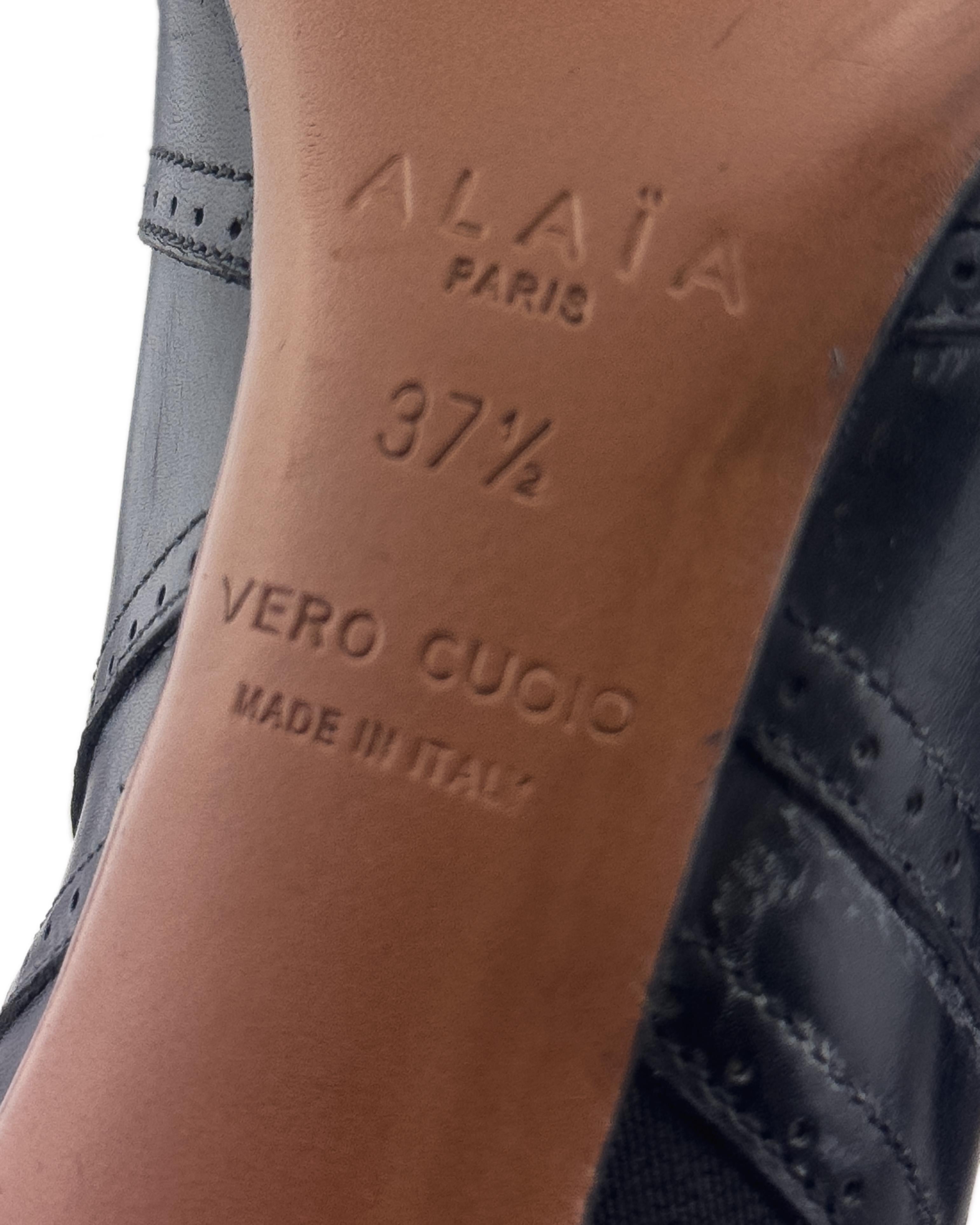 Botines Alaia de piel negra inspirados en los vaqueros del oeste en venta 3