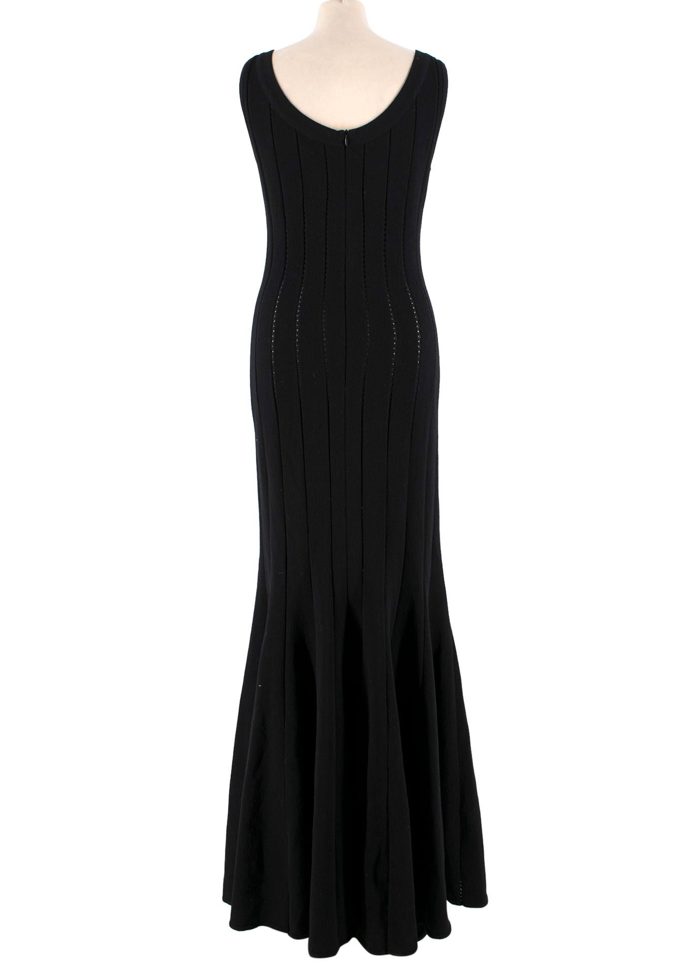 Alaia Black Maxi Fishtail Dress US 6 In Excellent Condition In London, GB