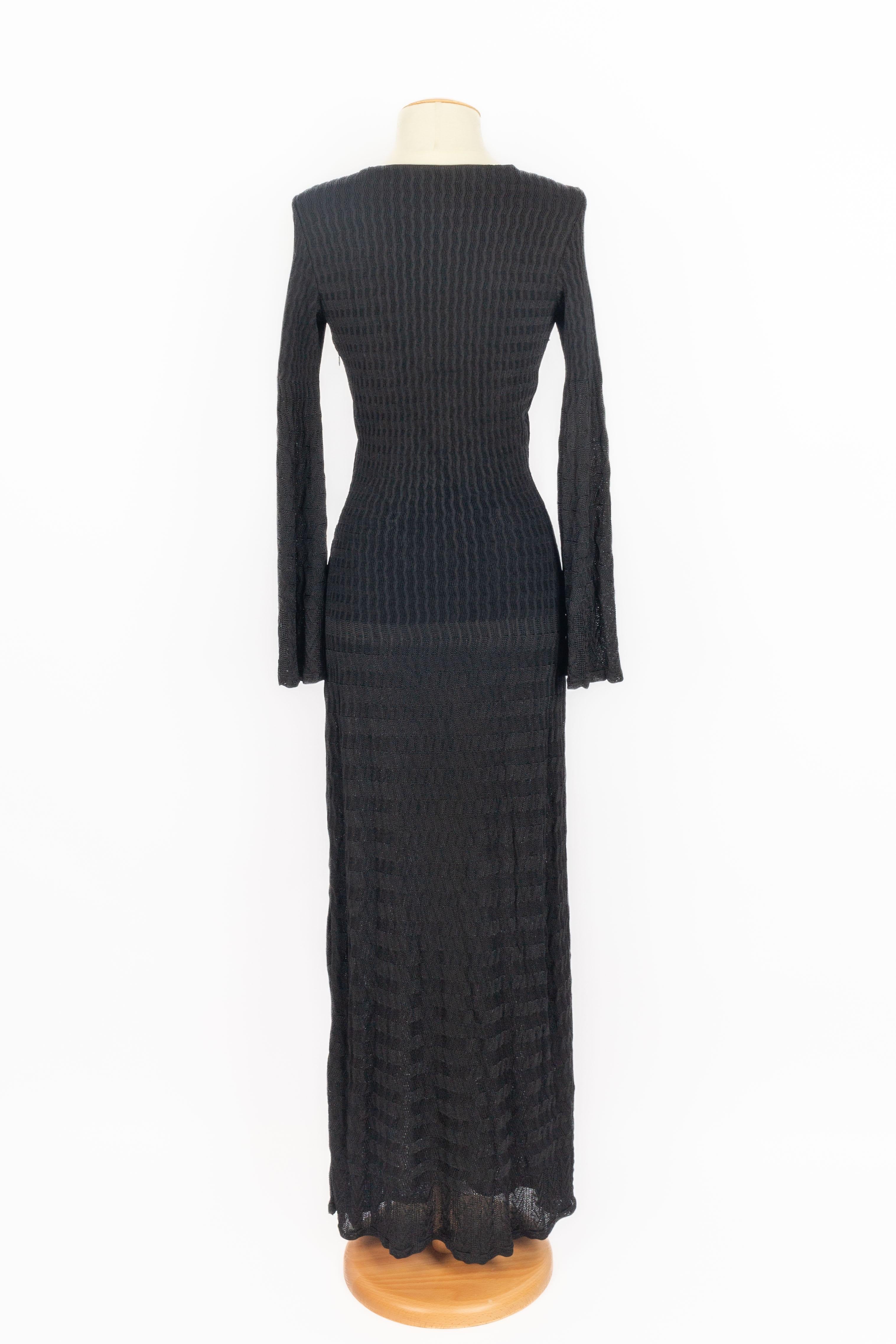 Alaïa - Robe en maille noire Pour femmes en vente
