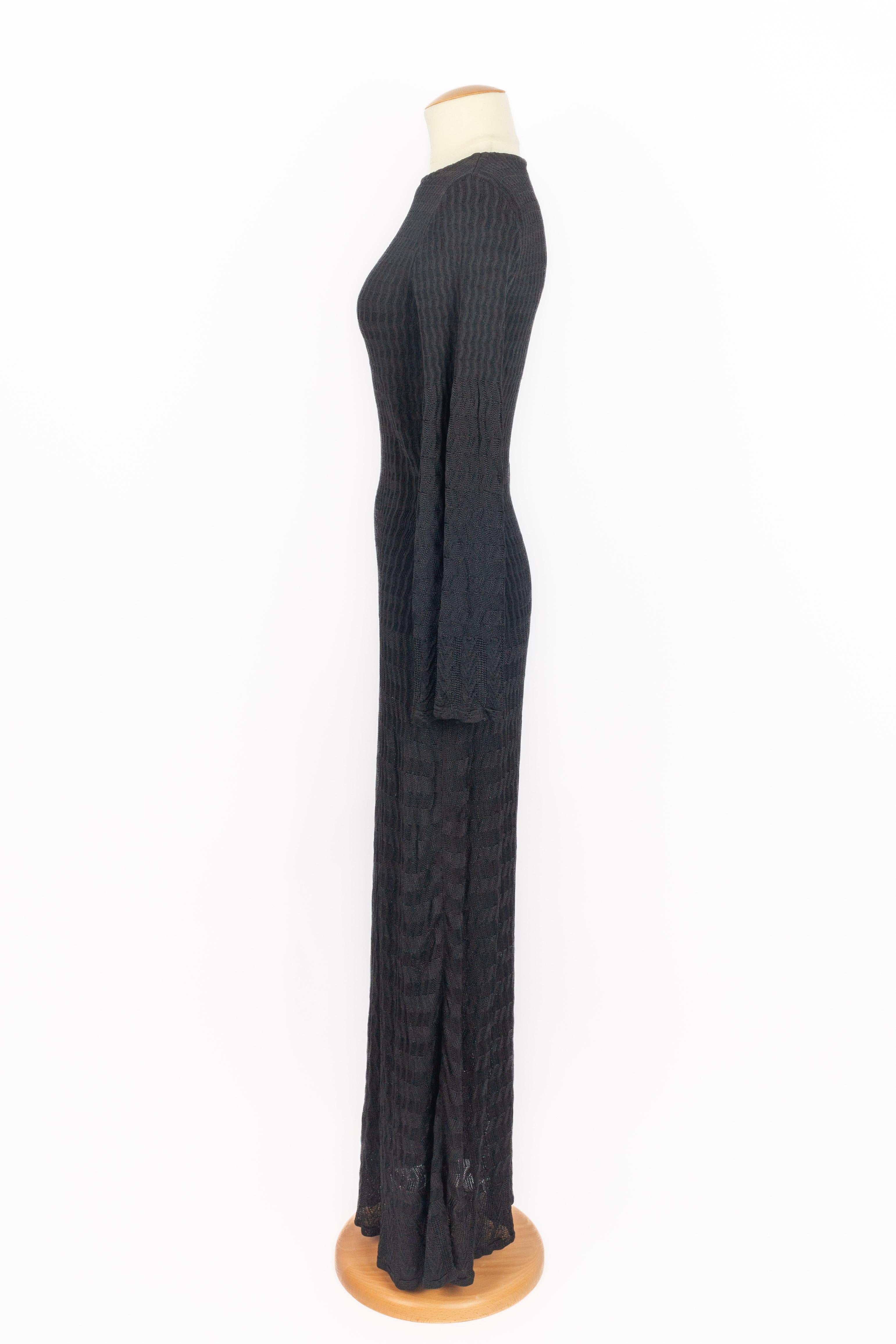 Alaïa - Robe en maille noire en vente 1